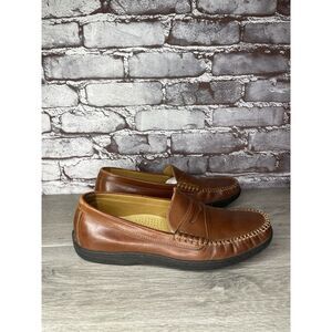 Cole Haan Air Brown Leather Slip On Casual Loafers Shoes Men Sz 9M US/42EU